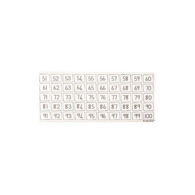 Number Puzzle 51-100 - Gr2 - wood