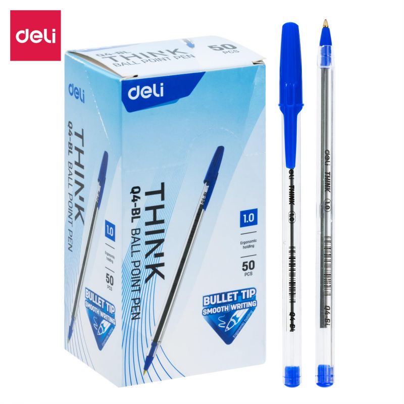 Pen - Ballpoint - Bullet Tip 1.0mm (1pc) - Blue - Deli