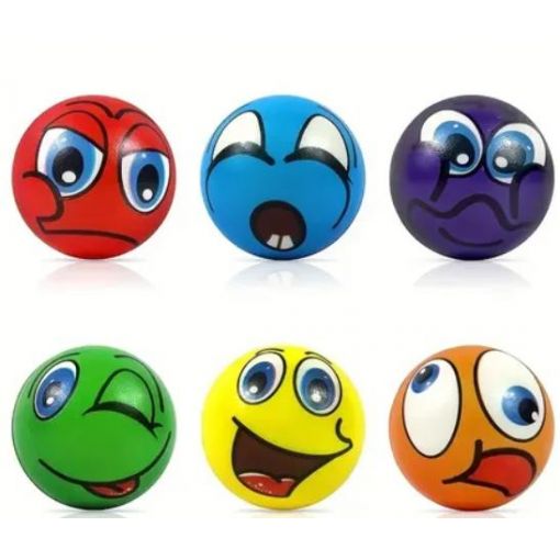 Emoji Foam Ball Set (12pc) - Assorted (~6cm)