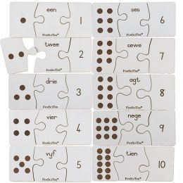 Number Puzzle 1-10 - Afr - (dots, names & number Symbols) - Gr R - wood