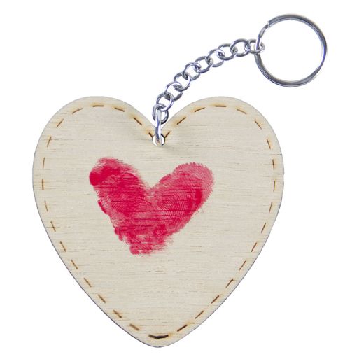 Valentines Kit 2 - Wooden Heart Keyring (Pack of 10) - Afrikaans