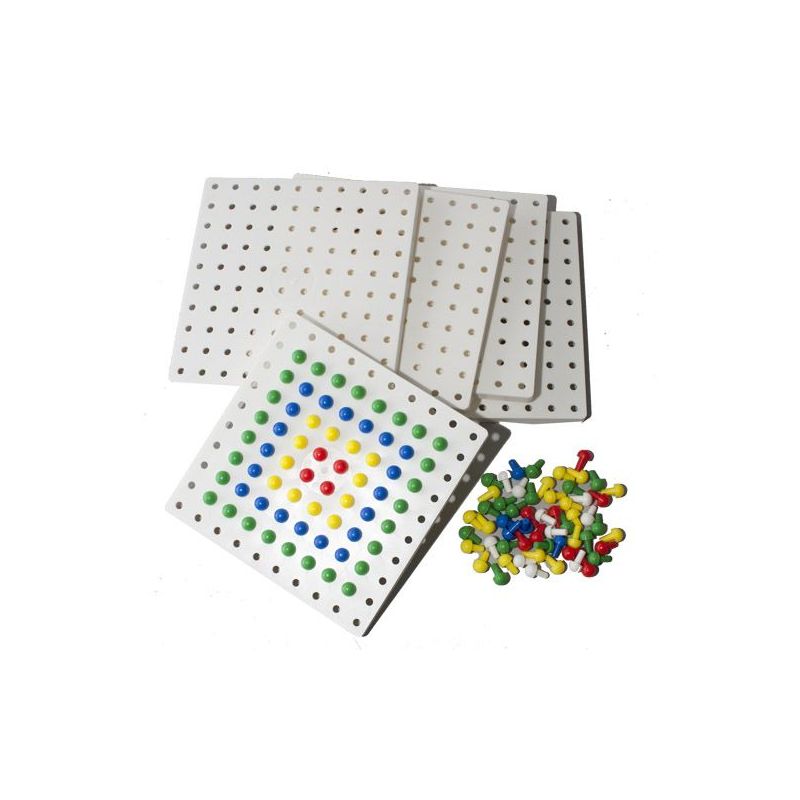 Pegboard (5) & Peg (1000) Set in Container