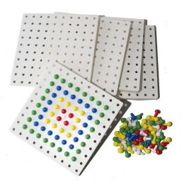 Pegboard (5) & Peg (1000) Set in Container