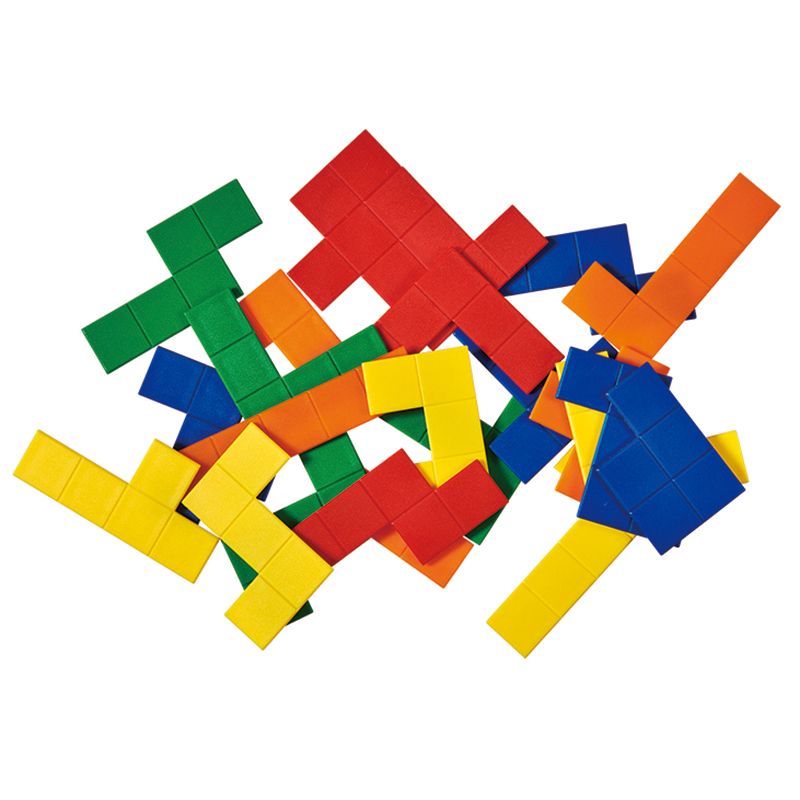 Pentominoes - 60pc plastic (5 colour: RED, BLU, YEL, GRN, ORG)