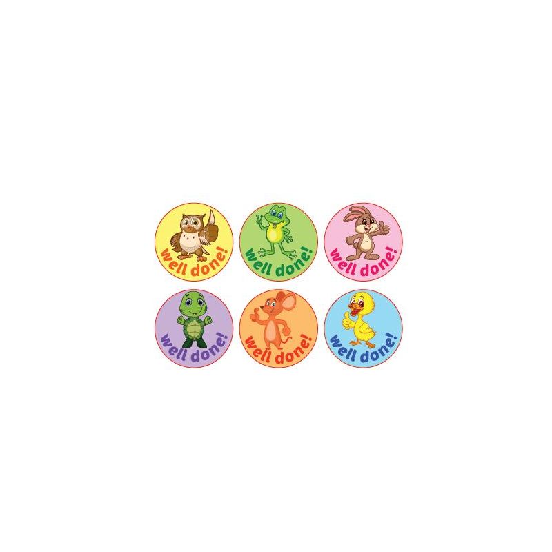 Stickers - Well Done Animals (60pc)