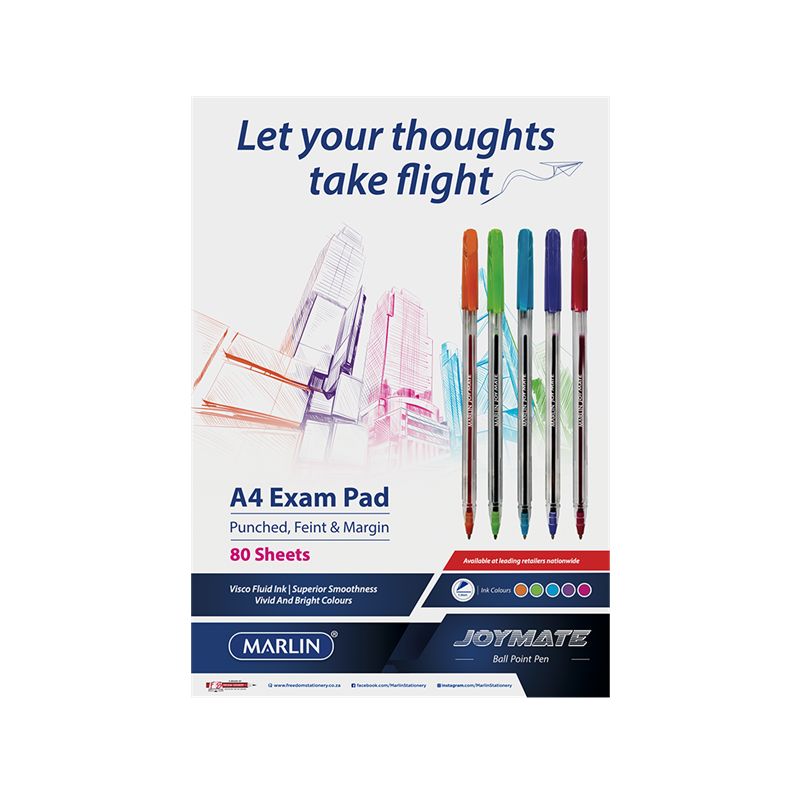 Exam Pad - A4 (80p) - Punched