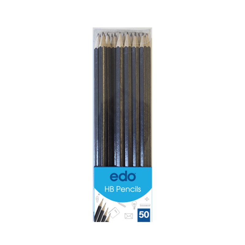 Pencils - HB (50pc) in PVC display box - Edo