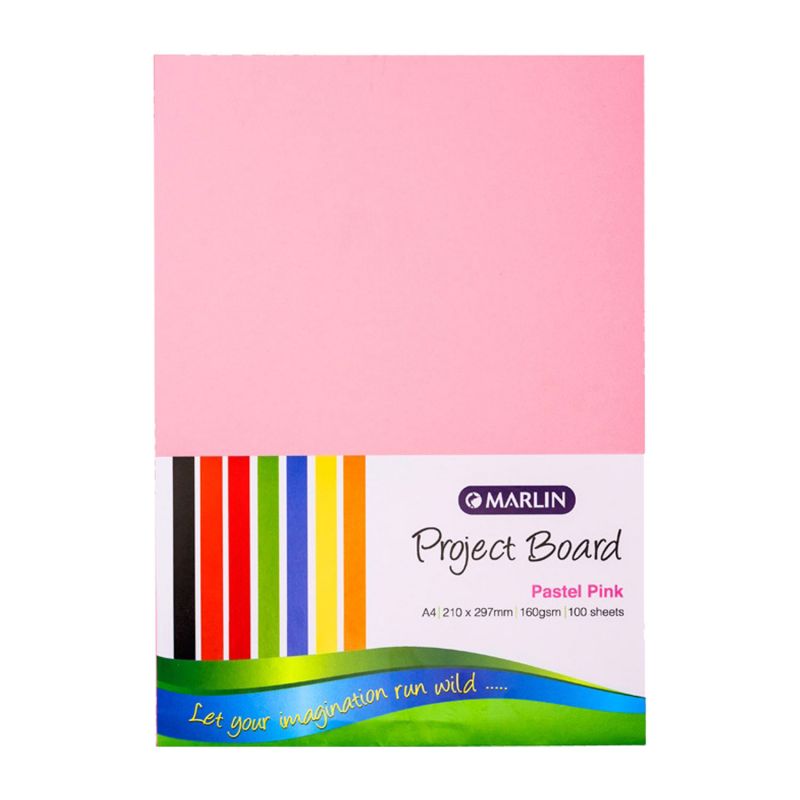 Project Board - A4 160gsm (100pc) - Pastel Pink