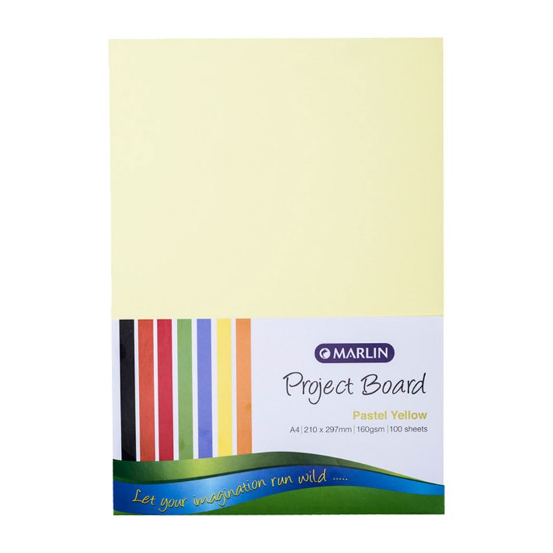 Project Board - A4 160gsm (100pc) - Pastel Yellow