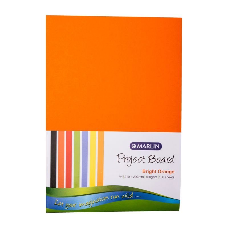 Project Board - A4 160gsm (100pc) - Bright Orange