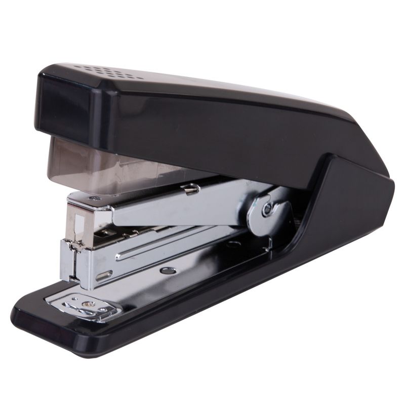 Effortless Stapler 25 Sheets24/6 & 26/6 Black Metal Full Strip - Deli