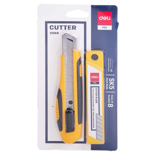 Cutter 8 Snap.Off Blades & 5 Spare Blades - Deli