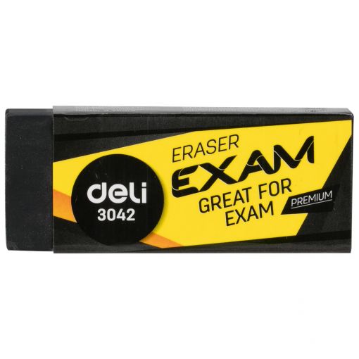 Eraser - 60x24x12mm (1pc) - Black - Deli