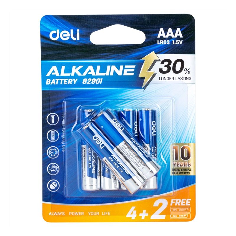 Alkaline Battery -  AAA 1.5V (6pc) - Deli