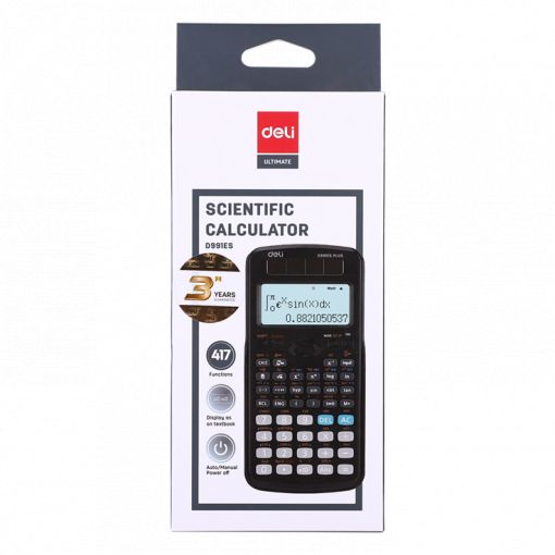 Calculator Scientific - 417 Functions Textbook Display - Black - Deli