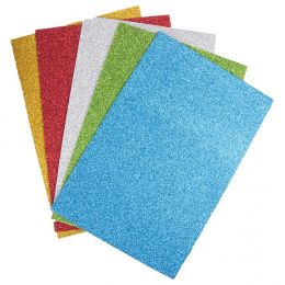 Foam Sheets - Glitter A4 (5pc) - Bright