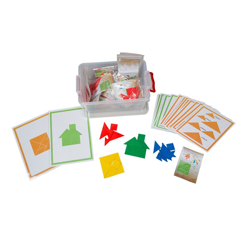 Tangram Class Set - Gr RR (20 Rubber Tangram Sets, 40 A4 Cards)