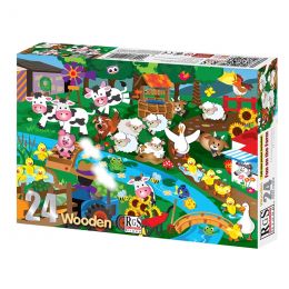 Puzzle Wood 24pc - Farm /...