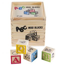 Alphabet Block Set (27pc) - ABC/123 Blocks in Box