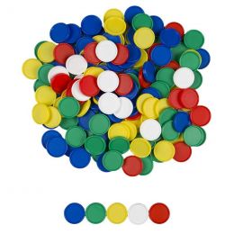 Counting Discs - Round Large 3cm (5 colour, 100pc)