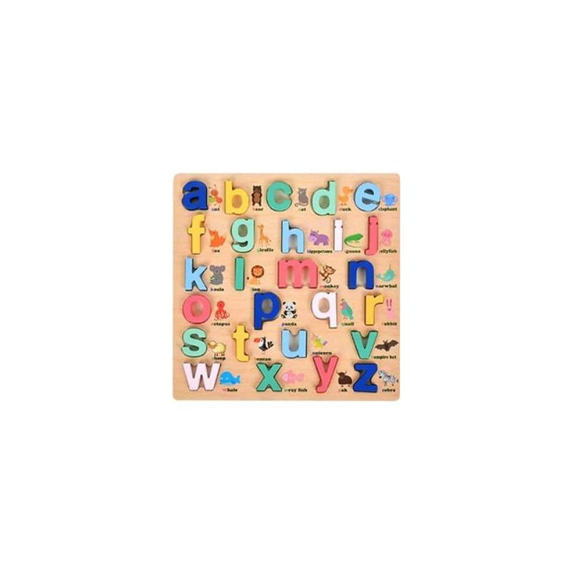 Wooden Inset Puzzle - Alphabet Lower Case with Picture