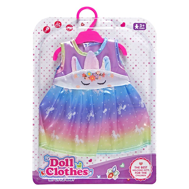 Doll Clothes - Girl - Dress Assorted Designs with Hanger
