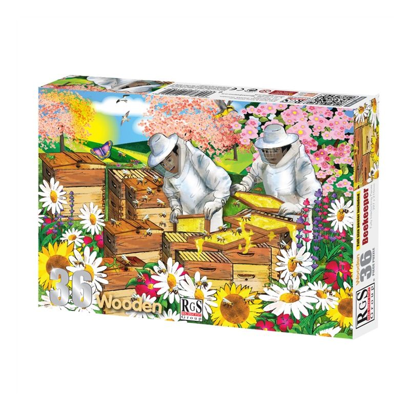 Wood Puzzle - A4 36pc - Beekeeper