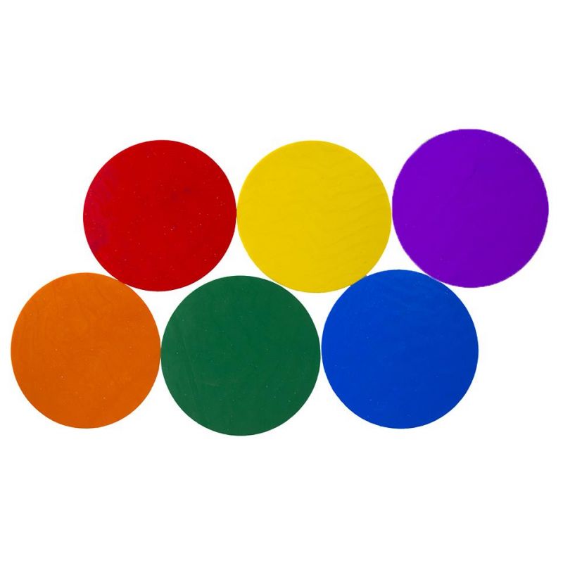 Agility Dots - Small Circle Markers (6pc) in Colours (~135mm)