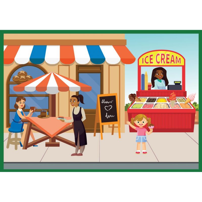 Felt Theme - Fun Eating Out Scene (A3 felt board included)
