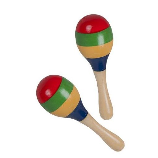 Maracas - Wood (2pc) - Egg Shaker with Handle - Large (19cm)