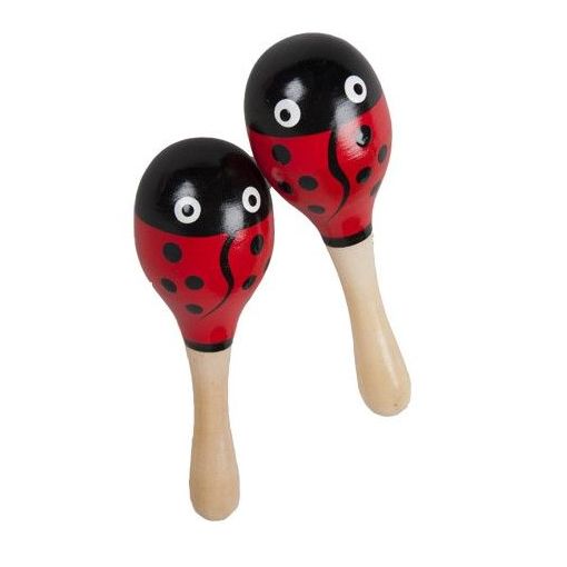 Maracas - Wood (2pc) - Egg Shaker with Handle - Large (19cm)