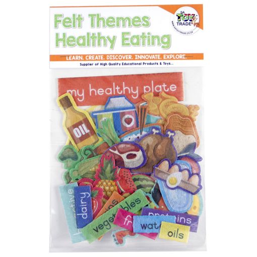 Felt Theme - Healthy Eating - Pictures (26pc) - Captions (9pc)