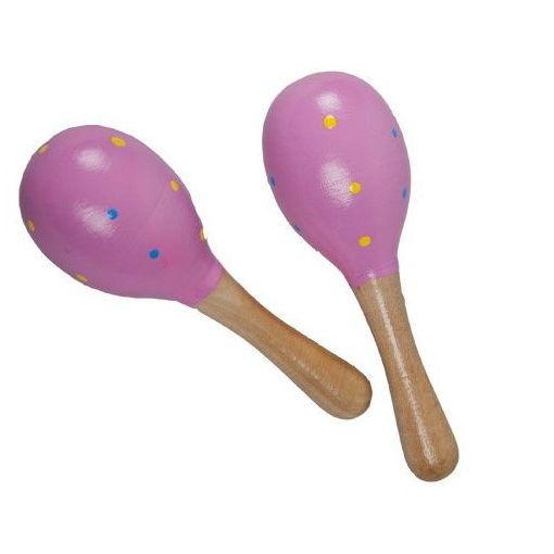 Maracas - Wood (2pc) - Egg Shaker with Handle - Large (19cm)