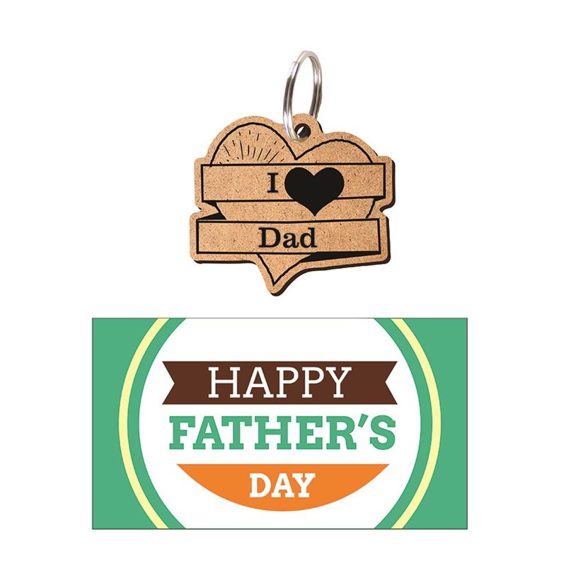 Father's Day Kit 3 - Keyring & Card - Heart - English