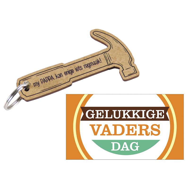 Father's Day Kit 3 - Keyring & Card - Hammer - Afrikaans