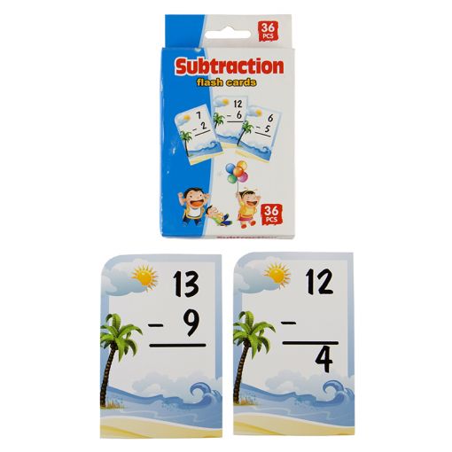 Flash Cards Big - Subtraction (36pc)