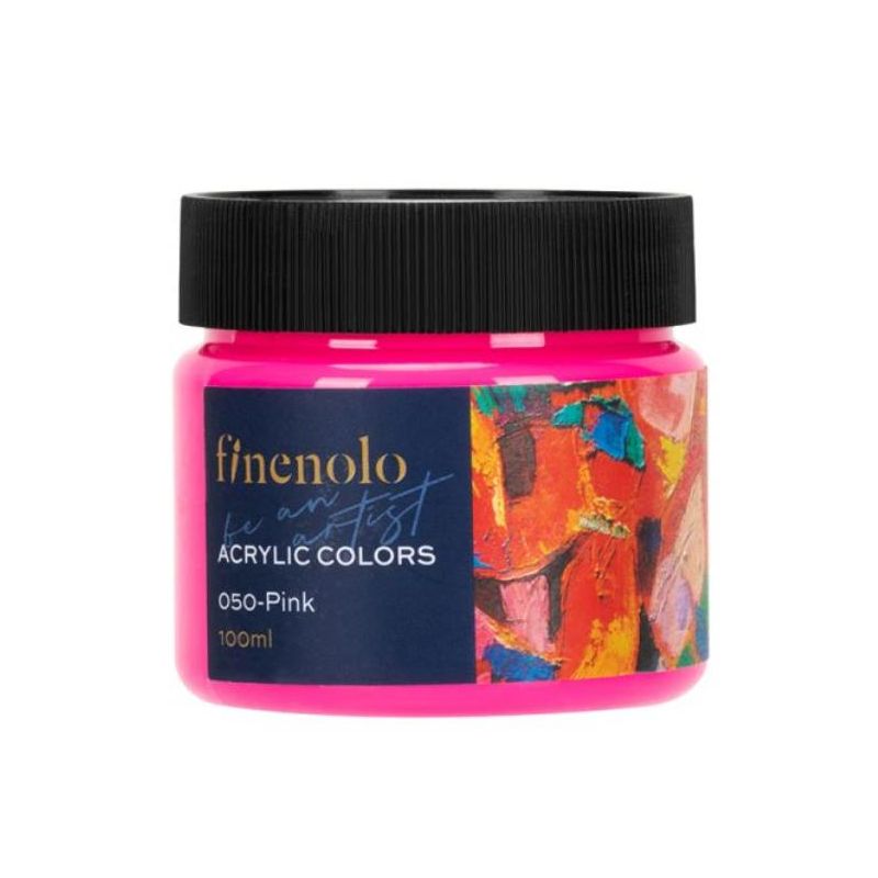 Paint - Acrylic Finenolo 100ml Tub - Pink - Deli