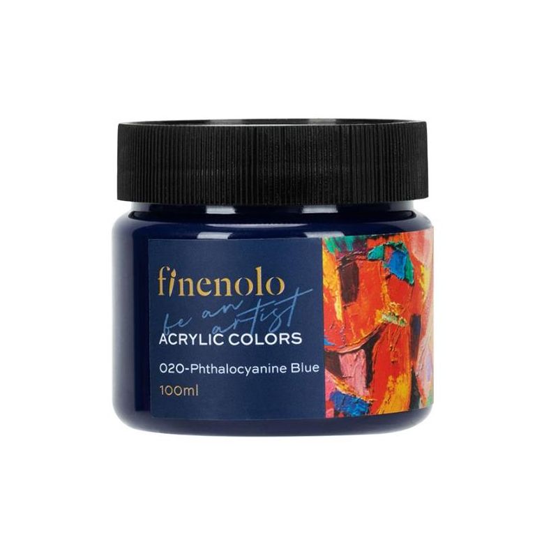 Paint - Acrylic Finenolo 100ml Tub - Phthalocyanine Blue - Deli