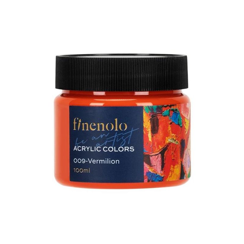 Paint - Acrylic Finenolo 100ml Tub - Vermilion - Deli