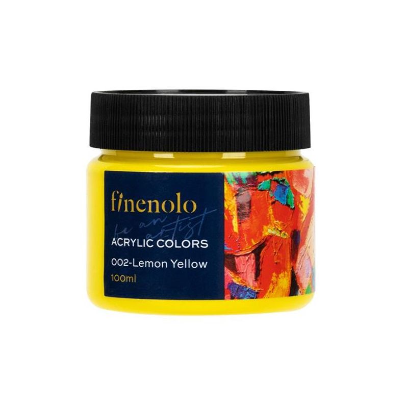 Paint - Acrylic Finenolo 100ml Tub - Lemon Yellow - Deli