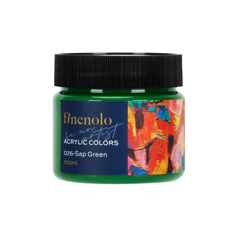 Paint - Acrylic Finenolo 100ml Tub - Sap Green - Deli