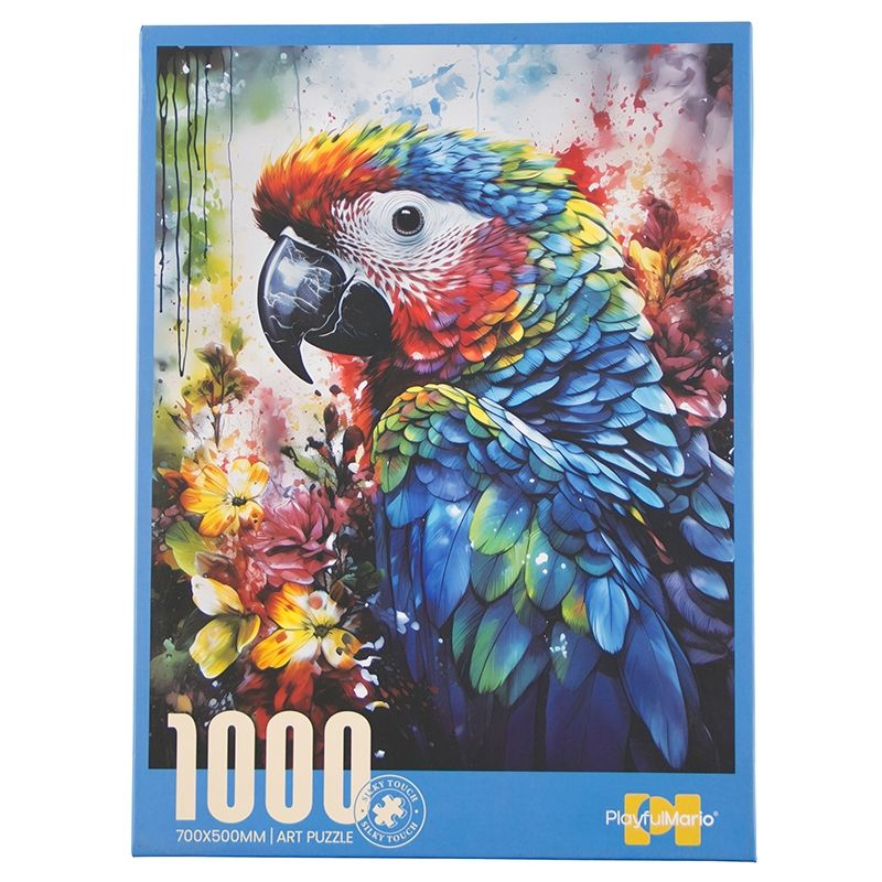 PZ Cardboard 1000pc - Parrot Ink Painting