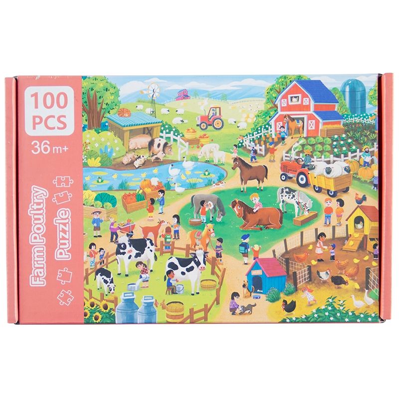 Wood Puzzle (100pc) - Farm Life