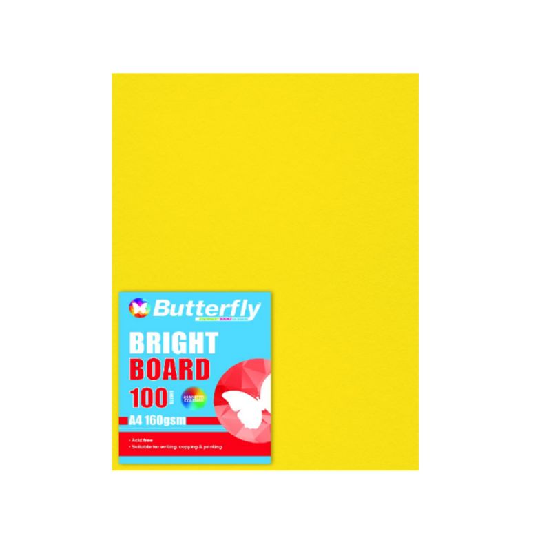 Project Board - A4 160gsm (100pc) - Bright Yellow