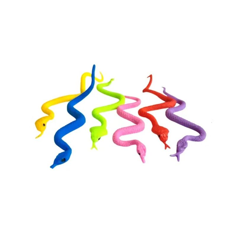 Fidget Rubber Snake - Tiny (1pc) - Assorted ~13cm