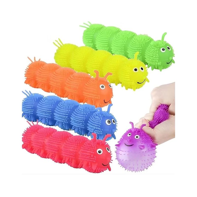 Fidget - Squeezy Light Up - Caterpillar Assorted (1pc)