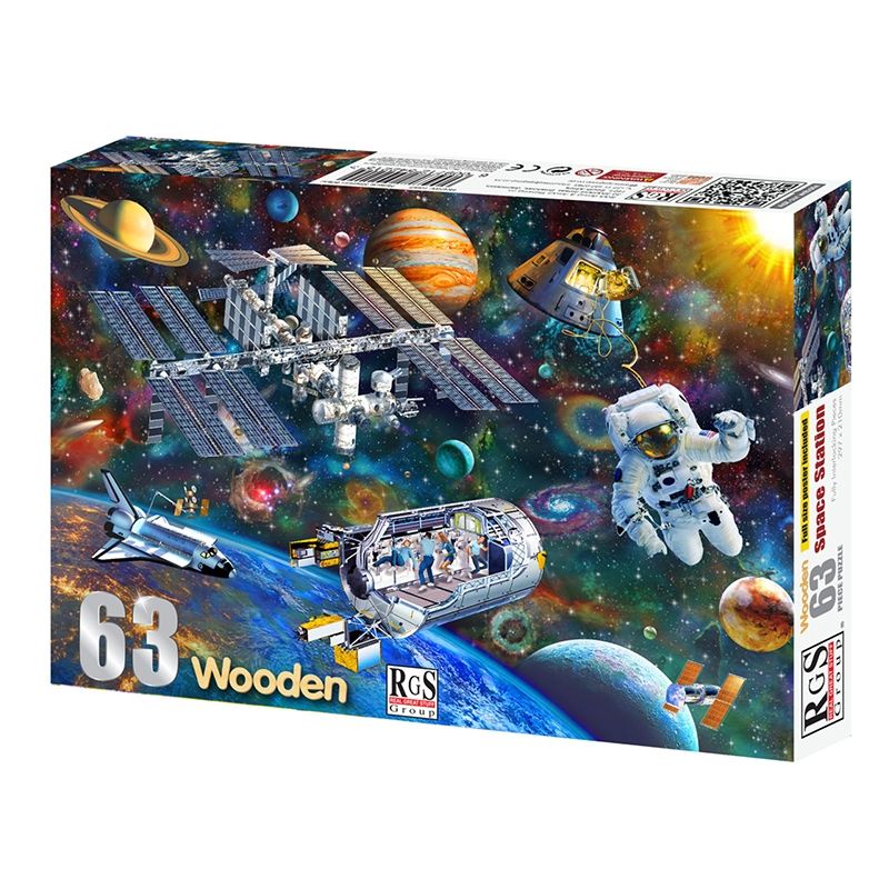 Wood Puzzle - A4 63pc - Space Station
