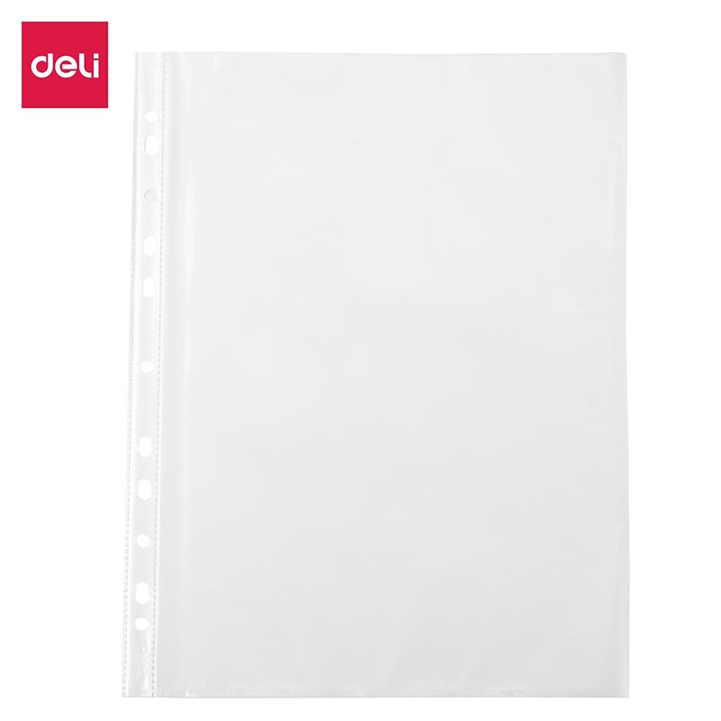 Filing Pocket - A4 (60mic) Sheet Protector (20pc) Foolscap - Deli