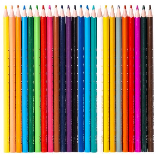 Colour Pencils - Triangular 3mm (24pc) - Enovation  - Deli