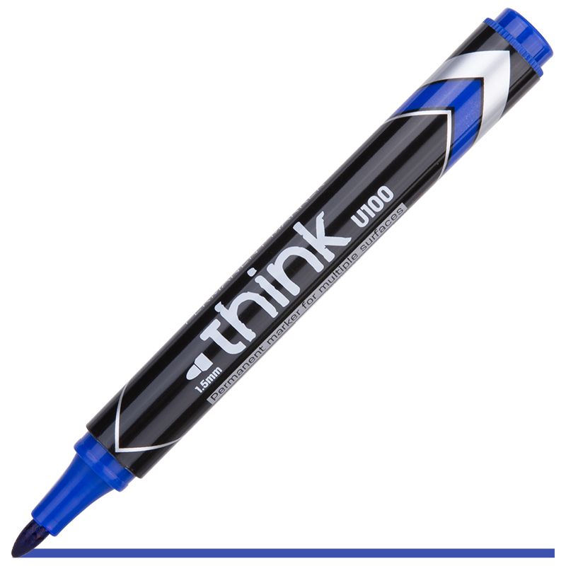 Permanent Marker - Bullet Tip 1.5mm (1pc) - Blue - Deli